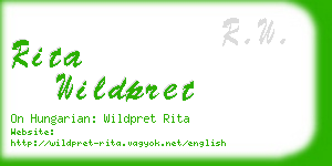 rita wildpret business card